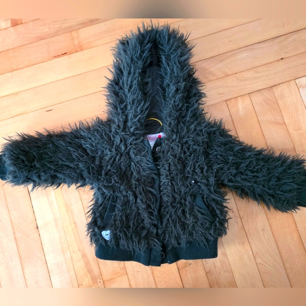 Green shaggy jacket